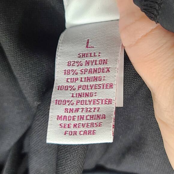 NWT Candies black tankini swim top - large - Picture 3 of 5